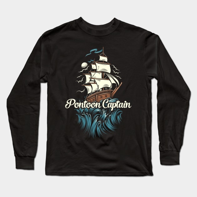 Pontoon Captain - Respect Long Sleeve T-Shirt by karutees